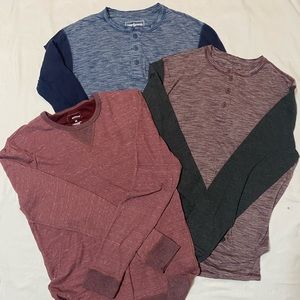Long sleeve men’s t size M all from Kohls very gently worn.